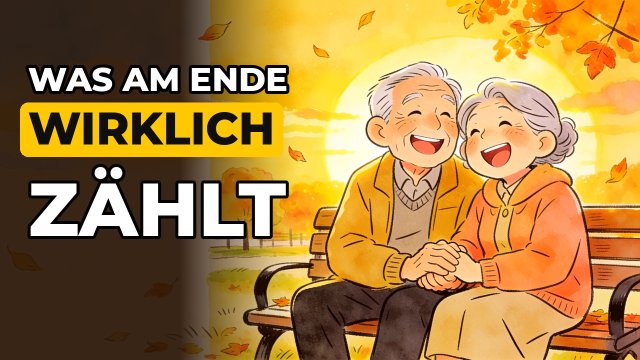Vorschaubild zum Video: Was am Ende wirklich zählt, ein lachendes älteres Paar auf einer Bank
